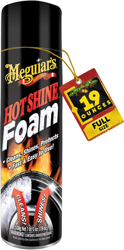 Meguiar's Hot Shine Bandskuim, Hoëglans Bandskuim Wat Skoonmaak, Laat Blink en Beskerm - Swart Glans - (538 g)
