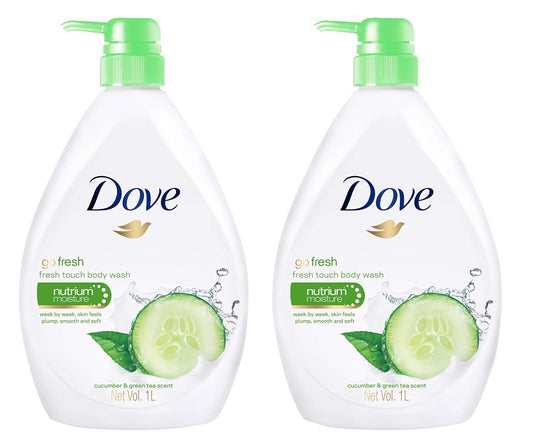 Dove Go Fresh Nourishing Body Wash - Cucumber and Green Scent - (Pack of 2)