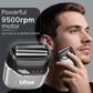 Foil Shaver for Men, Electric Razor with 2 Foil Heads, IPX7 Waterproof Electric Shaver, Wet Dry Cordless Razor, Chargeable Portable Shavers for Men, Silver