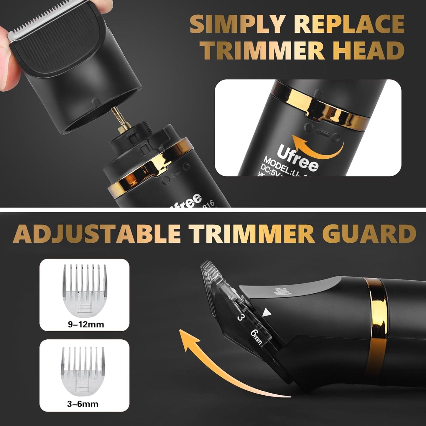 Body Hair Trimmer for Men, Manscape Ball Pubic Hair Trimmer, 3 in 1 Body Grooming Kit for Groin, Waterproof Body Electric Shaver Razor, Grooming for Face and Body, Gifts for Men, Black