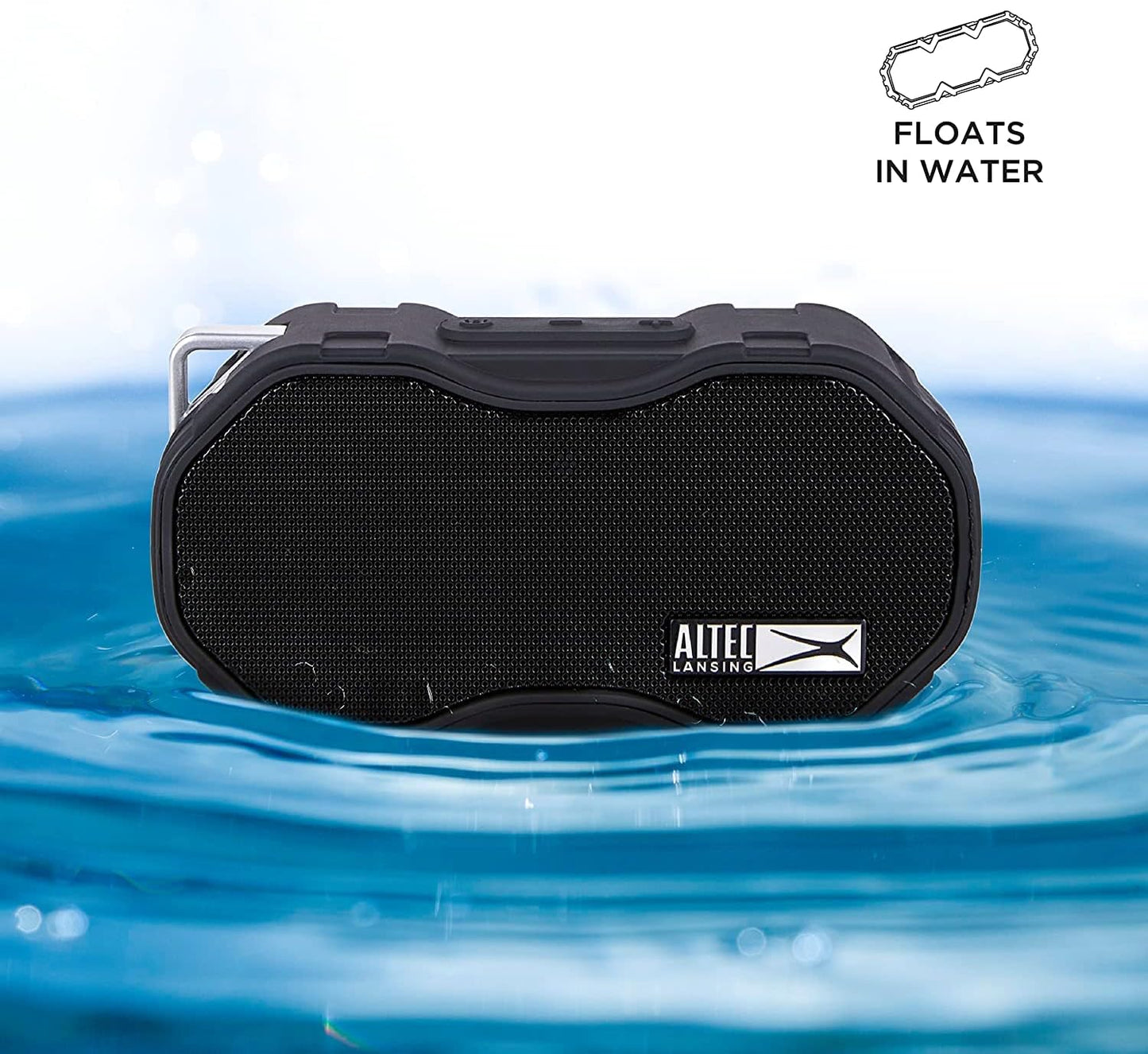 Altec Lansing Baby Boom XL - Waterdigte Bluetooth-luidspreker, Draadlose en Draagbare Luidspreker vir Reis en Buiteluggebruik, Diep Bas en Harde Klank, 2 Pak, Swart
