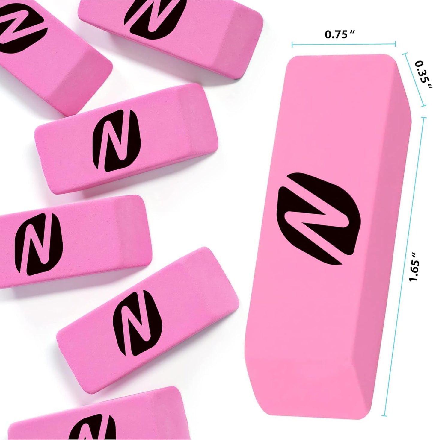 100‑Pack Pink Pencil Erasers – Large Latex‑Free Bulk Erasers for Kids, School, Classroom & Office – Smudge‑Free, Durable, Non‑Toxic