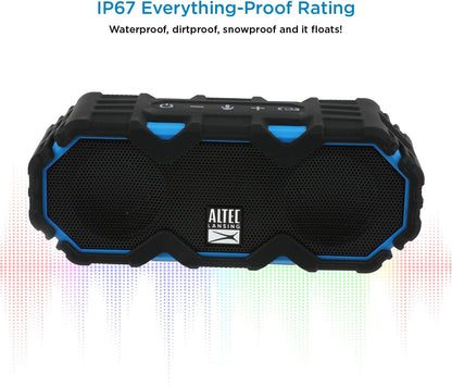 Altec Lansing LifeJacket Mini - Waterdigte Bluetooth-luidspreker met Lig, Draagbare Koordlose Luidspreker vir Swembad, Strand, Stap, Sport, Kamp, 16 Uur Speeltyd, Dryf in Water