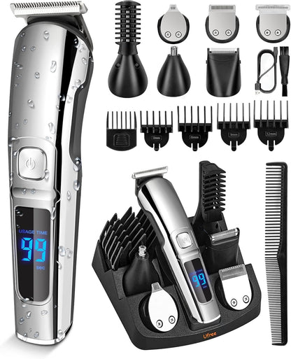 Beard Trimmer with T Blade Trimmer for Men, Beard Grooming Kit, Gifts for Men, Wet & Dry, Rechargeable