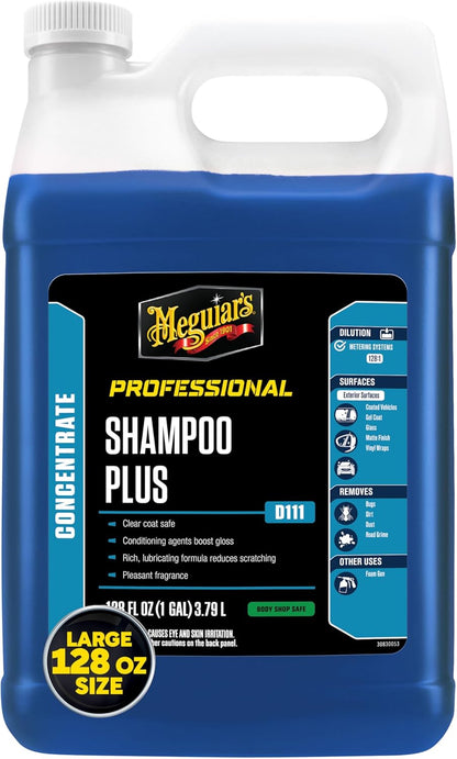 Meguiar's Shampoo Plus – Karwasseep Maak Sagkens Skoon Sonder Om Strepe of Skrape Te Veroorsaak – 1 Gallon