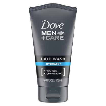DOVE MEN + CARE Face Wash Hydrate Plus - 5 Fl Oz (Pack of 2)