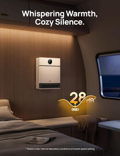 Slim Muurverwarmer, IP24 Elektriese Ruimteverwarmer met ALCI-prop vir Binnenshuise Gebruik, 30° Ossillasie, Verstelbare Termostaat, Afstandbeheer, Werk met Alexa, 24H Tydhouer