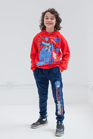 Transformers Boys' 2-Piece Fleece Hoodie and Joggers Set Toddler to Big Kid