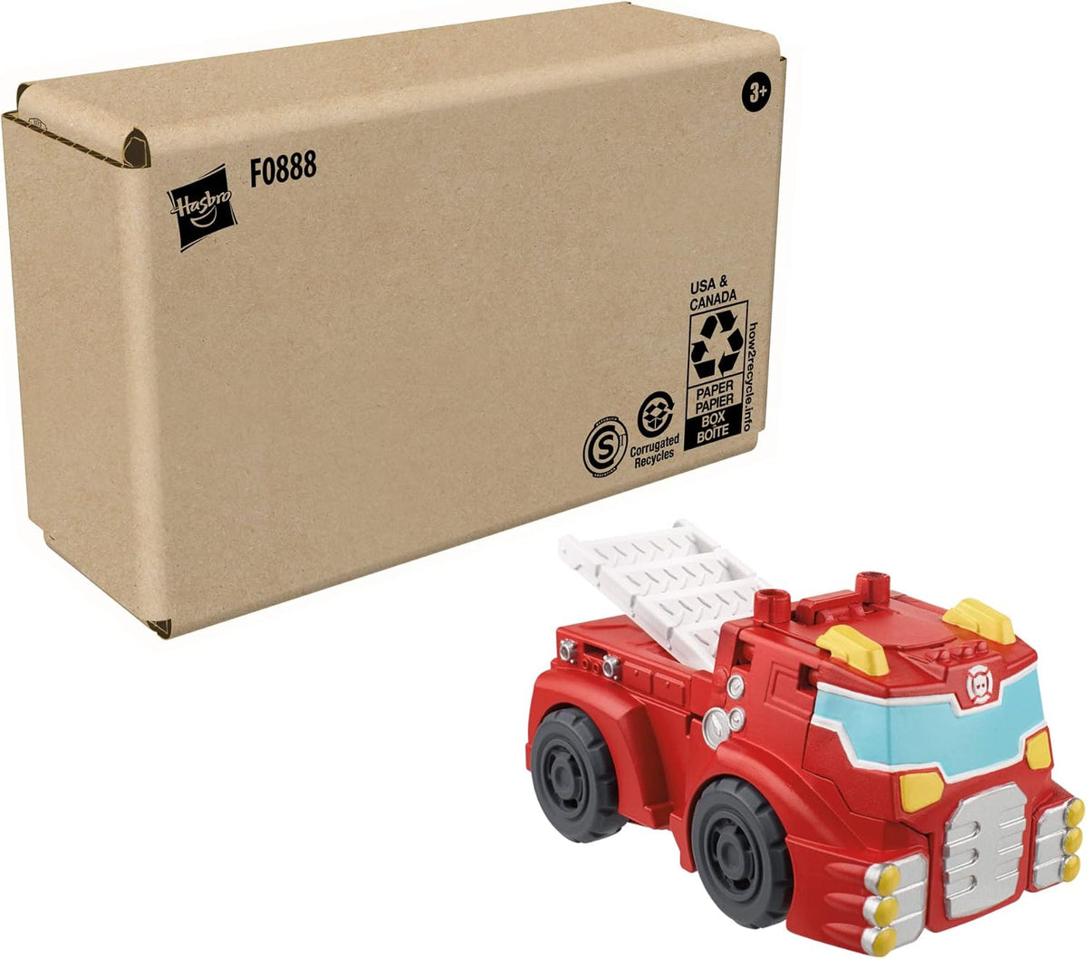 Transformers Playskool Heroes Rescue Bots Academy Team Heatwave The Fire-Bot, Kids Converting Robot Toy, 4.5-Inch Action Figure ( Ages 3+)
