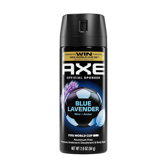 AXE Fine Fragrance Body Spray, Blue Lavender, 72H Freshness, Mint & Amber Notes, Aluminum‑Free | 2.9 oz - (Pack of 3)