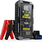 Car Battery Jump Starter with 4000A Peak Smart Clip LCD Display and 3 Modes Flashlight for Up to All Gas and 10.0L Diesel Engine 12V Auto Battery Booster Jumper Cables Portable Lithium Jump Box