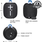 Ultimate Ears WONDERBOOM 3, Portable Wireless Bluetooth Speaker, Big Bass 360-Degree Sound for Outdoors, Waterproof, Dustproof IP67, Floatable, 131 ft Range - Active Black (Renewed)