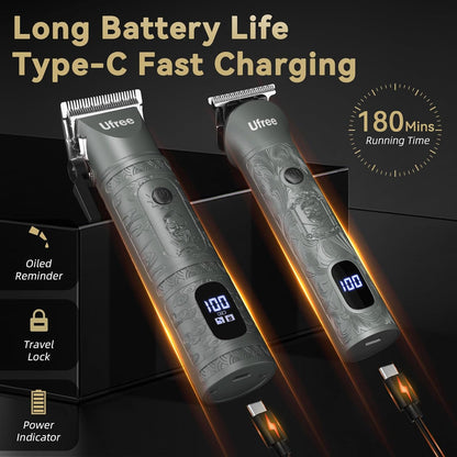 Beard Trimmer for Men Professional with Hair Clippers, Barber Clippers and Trimmers Set, Electric Razor Shavers for Men, Cordless Mens Grooming Kit for Nose, Ear, Face, Hair, Gifts
