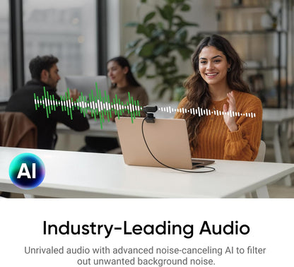 Insta360 Link 2C - 4K Webcam for PC/Mac, 1/2" Sensor, Auto Framing, HDR, AI Noise-Canceling Mic, Gesture Control for Streaming, Video Calls, Gaming, Works with Zoom, Teams, Twitch & More