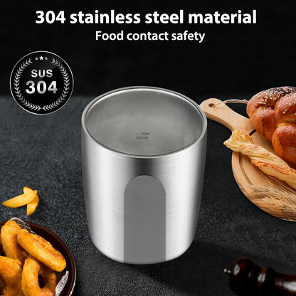 12 OZ Vriest-Bierglase, Koffiebeker met Kondensaat om Bier Langer Koud te Hou, 304 Vlekvrye Staal Pintbeker vir Vriezer, Vadersdaggeskenke, Verjaarsdaggeskenke vir Mans, Pa, Kêrel, Man en Broer