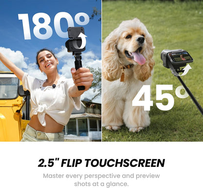 Insta360 Ace Pro 2 Starter Bundle - 8K Waterproof Action Camera Co-Engineered with Leica, 1/1.3" Sensor, Dual AI Chips, Superior Low-Light, 2.5" Flip Screen for Vlogging, Travel & Sports
