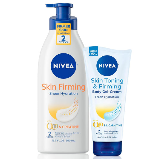 NIVEA Skin Firming Body Lotion Variety Pack met 16.9 Fl Oz Hydraterende Liggaamstoot en 6.7 Oz Skin Firming Gel Cream