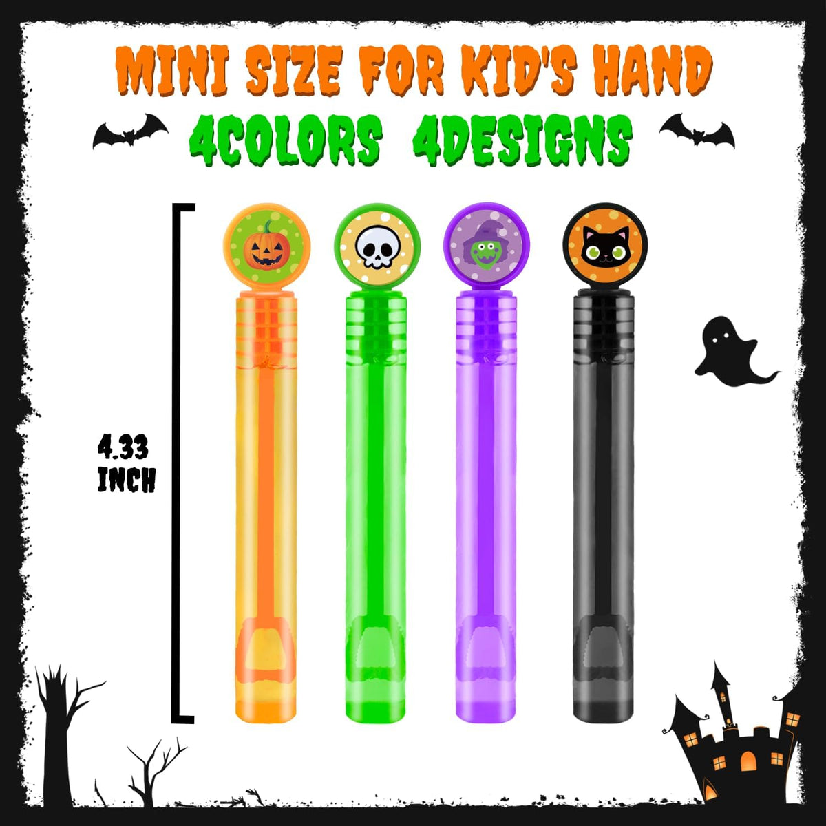 32-200 PCS Halloween Mini Bubbles Toys, Boo Basket Gift Bag Fillers Toddler