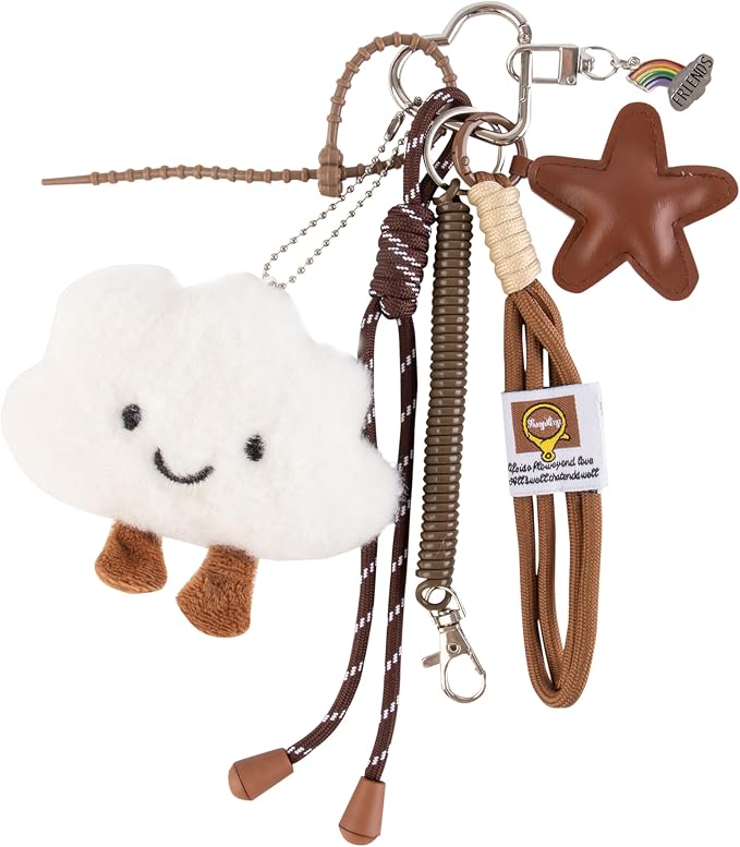 Wolksak Sleutelhanger Hanger vir Vroue Handsakke Beursie Rugsak