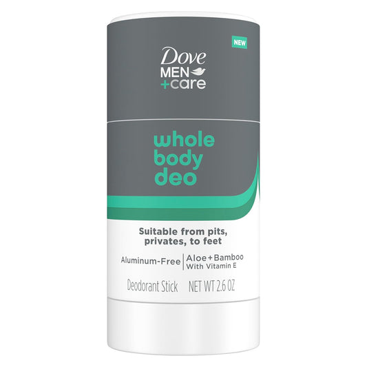 DOVE MEN Whole Body Deo Aluminum-Free Deodorant Stick Aloe + Bamboo (2.6 oz - 2PK)