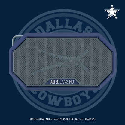 Altec Lansing x Dallas Cowboys - Draagbare Bluetooth-luidspreker HYDRAMINI 2.0, IP67 Waterdig, 8W Uitset, 12h Speeltyd, USB-C Vinnige Laai, Stemassistent-integrasie (Dallas Cowboys)