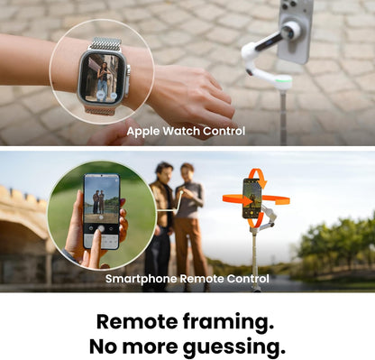 Insta360 Flow 2 Pro White - Industry-First AI Phone Gimbal with Apple DockKit, Pioneering 360º Pan Tracking, Free Tilt, Built-in Tripod/Selfie Stick, Portable Vlog/Travel Stabilizer