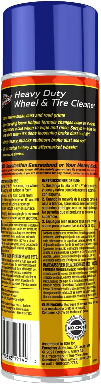 Armor All Heavy Duty Wielen- en Bandskoonmaker, Motorwielskoonmakersproei (22 Oz) Veelkleurig