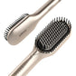 Upgraded Hair Straightener Brush, 5 Temps Straightening Brush with Ionic Tech, Cool Air System, Dense Bristles, Dual Voltage, Ceramic Hot Comb for Thick Curly Hair, Women Gifts