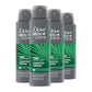 DOVE MEN + CARE Dry Spray Antiperspirant Coastal Cedar 4 Count 72H Protection with a Plant-Based Moisturizer 3.8 oz (Pack of 4)