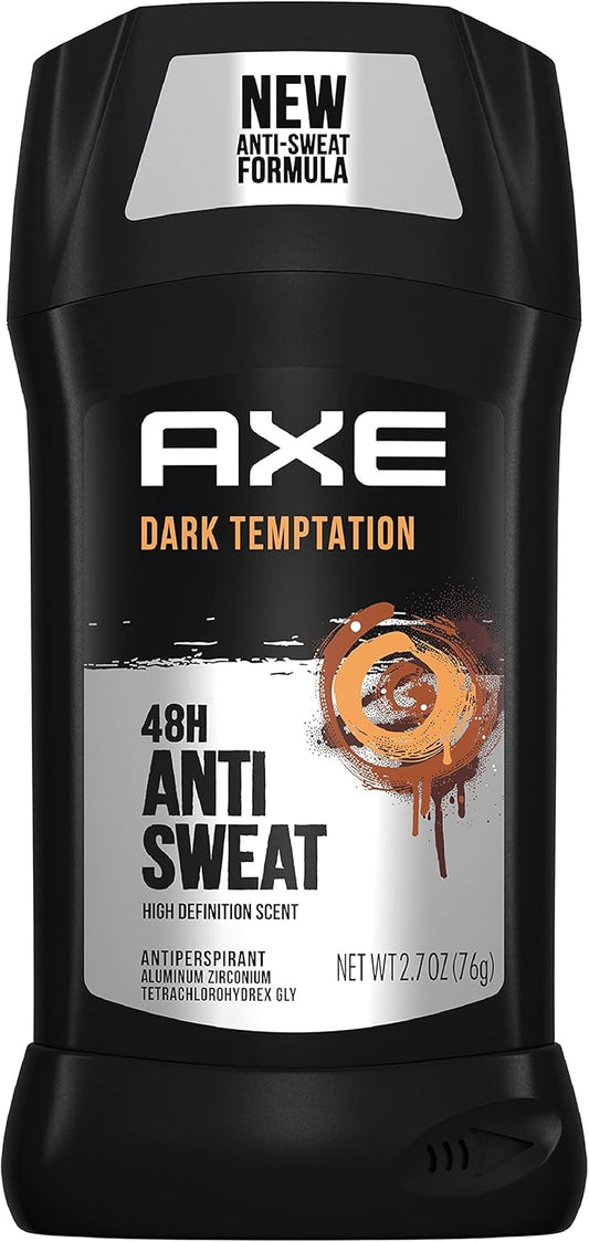 Men AXE Dry Dark Temptation Invisible Solid Anti-Perspirant & Deodorant Stick Deodorant Stick - 2.7 oz (Pack of 2)