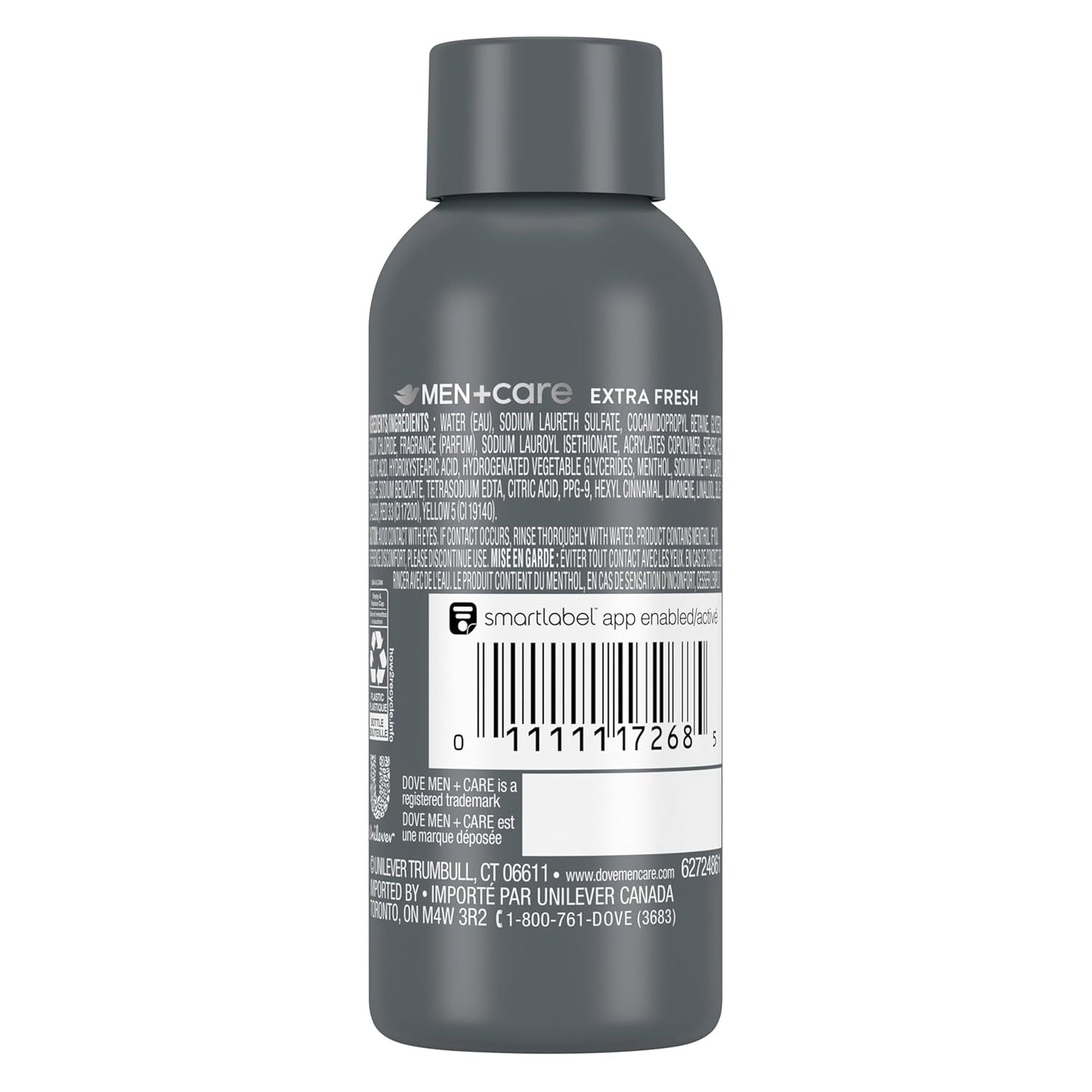 Dove Men+Care Refreshing Extra Fresh w/ 24-Hour Nourishing Micromoisture Technology Body Wash for Men - 3 oz (Pack of 3)