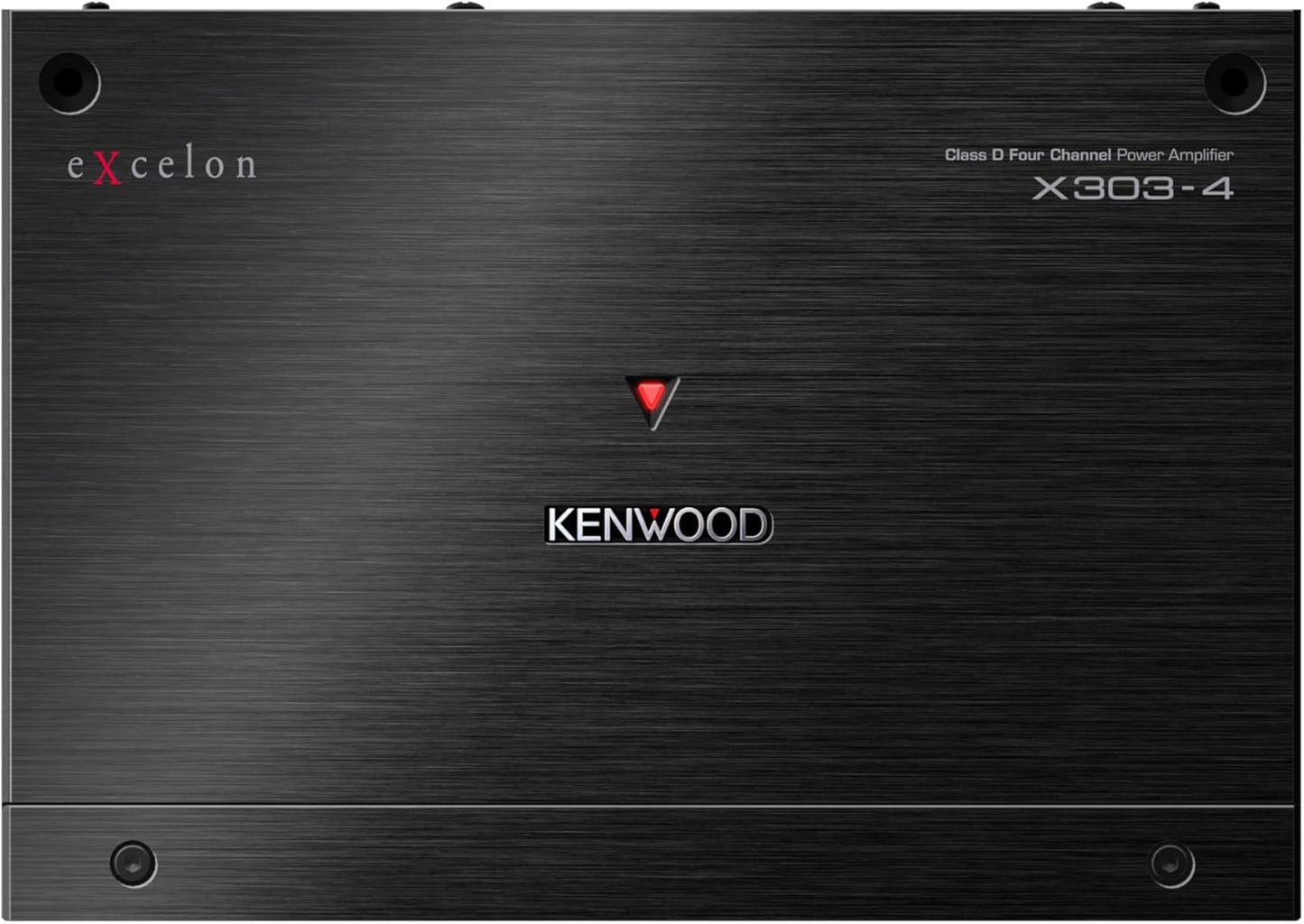 KENWOOD eXcelon X303-4 Klas D 4-Kanaal Kragversterker – Hoëprestasie 600W Kompakte Versterker met Verstelbare Kontroles, Uitstekende Klankhelderheid, en Gevorderde Beskerming