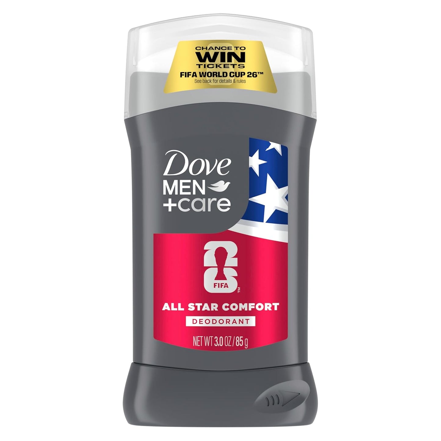 Dove Men+Care Limited Edition FIFA Deodorant Stick for Men All Star Comfort for 72H Protection Neutralizes Odor - 3.0 oz (Pack of 2)