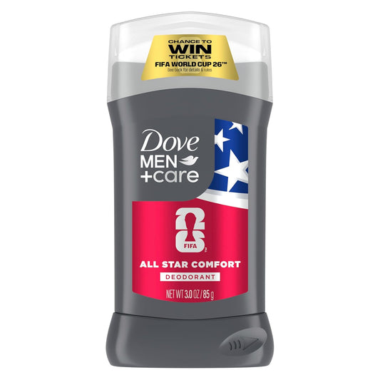 Dove Men+Care Limited Edition FIFA Deodorant Stick for Men All Star Comfort for 72H Protection Neutralizes Odor - 3.0 oz (Pack of 2)