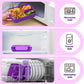Lunch Box Kids Bento Box - Leakproof 4 Compartments Food Containers w Utensils - Purple