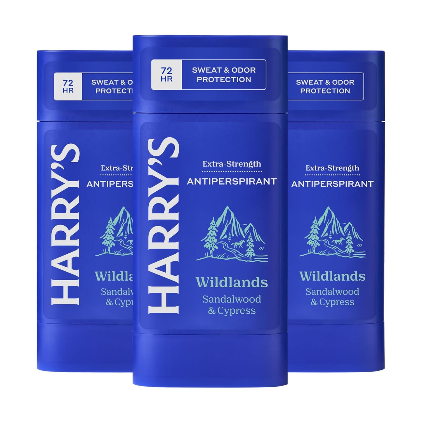 Extra-Strength Antiperspirant Deodorant, Sweat & Odor Control for Men - Wildlands, 2.5 oz (Pack of 3)