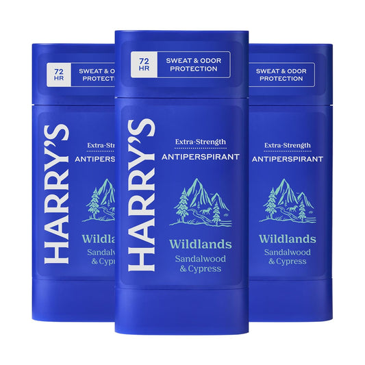 Extra-Strength Antiperspirant Deodorant, Sweat & Odor Control for Men - Wildlands, 2.5 oz (Pack of 3)