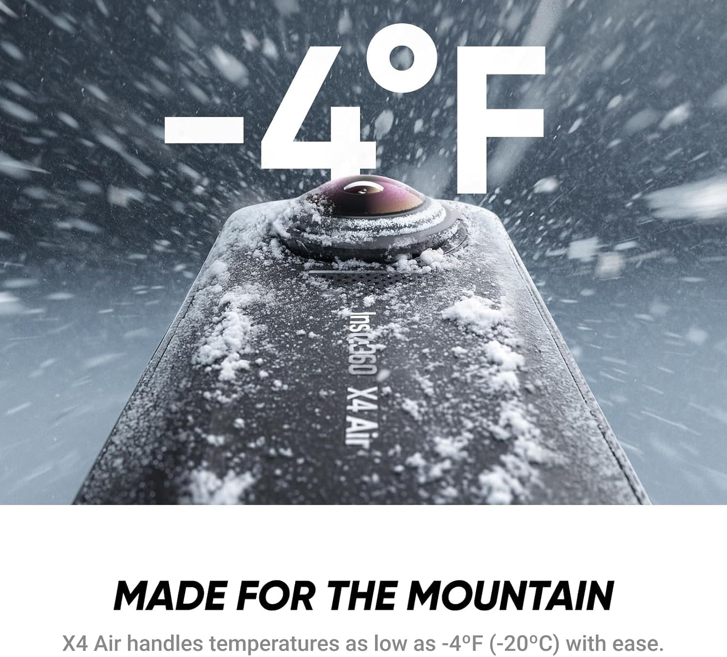 Insta360 X4 Air Ski Bundle - Waterproof & Lightweight 165g 8K 360 Camera, Invisible Selfie Stick, Replaceable Lenses, Shoot First & Frame Later, Built-in Wind Guard, Stabilization, AI-Powered App