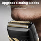 Electric Razor for Men, Foil Shaver with 2 Foil Heads, IPX7 Waterproof Electric Shaver, Wet Dry Cordless Razor, Chargeable&Portable Shavers for Men, Gold