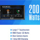 CMR270 7-inch LED Digital Media Touch Screen Double DIN Car Stereo Radio, Backup Camera Input  Bluetooth - No CD/DVD