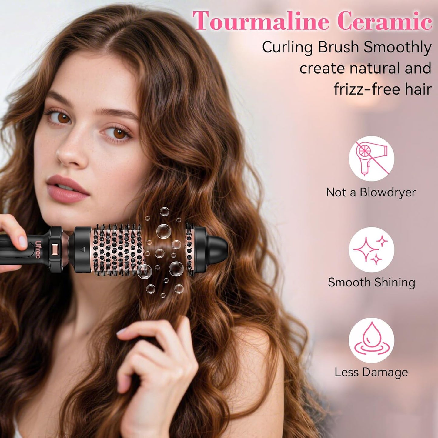 7-in-1 Curling Iron Set with Interchangeable Ceramic Barrels, Curling Wand Set with Thermal Brush, Hair Straightener and Wand Curling Iron, Versatile Styling Hair Curlers Set, Gifts for Women