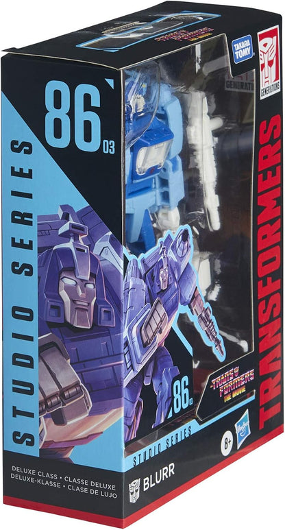 Transformers Toys Studio Series 86-03 Deluxe Class  4.5-inch - The The Movie 1986 Blurr Action Figure - (Ages 8 and Up)