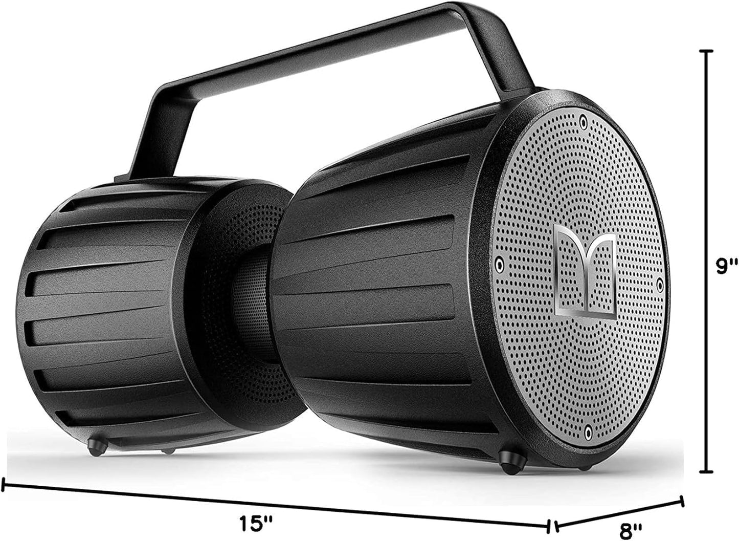 Monster Adventurer Force Bluetooth Speakers, IPX7 Waterproof Bluetooth Speaker 5.0 with Microphone Input, 80W Portable Bluetooth Speakers with 40H Playtime for Indoor and Outdoor Party
