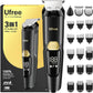 3-in-1 Beard Trimmer Kit, Men's Electric Shaver Razor for Mustache Body Nose Facial Hair, Professional Hair Trimmer, Rechargeable Clippers, Waterproof Beard Grooming, Birthday Gifts for Men