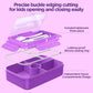 Lunch Box Kids Bento Box - Leakproof 4 Compartments Food Containers w Utensils - Purple