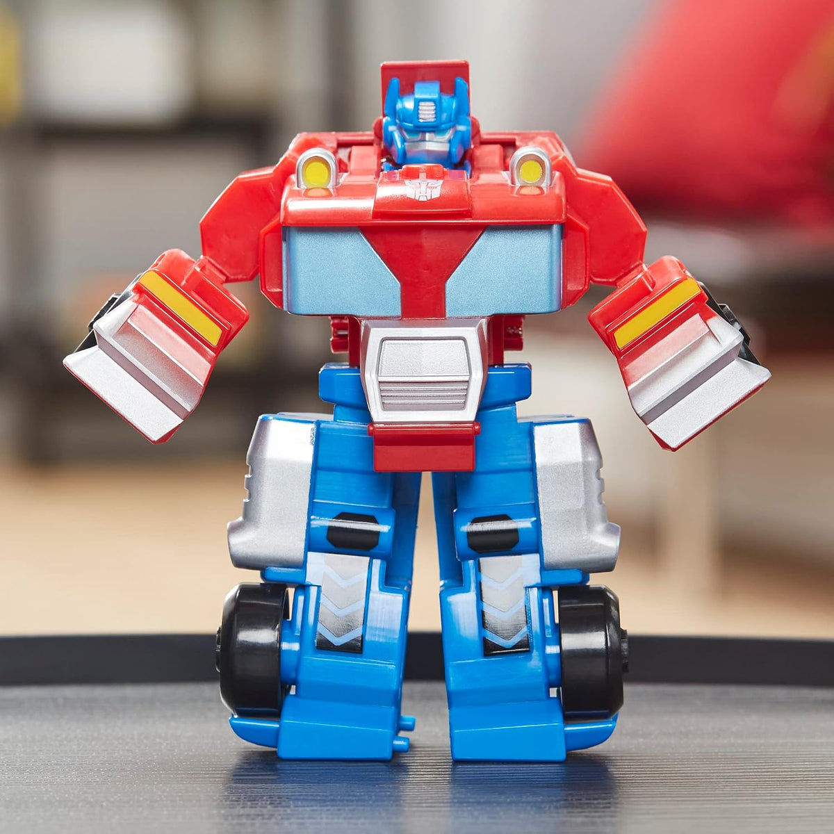 Transformers Playskool Heroes Rescue Bots Academy Team Optimus Prime, 4.5-Inch Action Figure, Kids Converting Robot Toy, (Ages 3+)