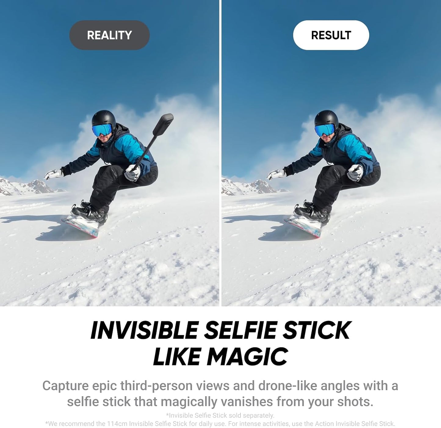 Insta360 X4 Air - Lightweight 165g 8K 360 Camera, Invisible Selfie Stick Effect, Replaceable Lenses, Shoot First & Frame Later, Built-in Wind Guard, FlowState Stabilization, AI-Powered App