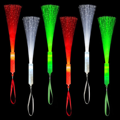Valentines Glow in the Dark Party Favors Accessories for Kids Bulk-24 Pack, Light Up Fiber Optic Wand Toys Gifts for Toddlers, Winter Holiday Goodie Bag Stocking Stuffers Fillers for Boys Girls