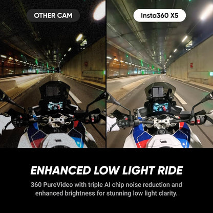 Insta360 X5 Satin White - Waterproof 8K 360° Action Camera, Leading Low Light, Invisible Selfie Stick Effect, Rugged and Replaceable Lens, 3-Hour Battery, Built-in Wind Guard, Stabilization