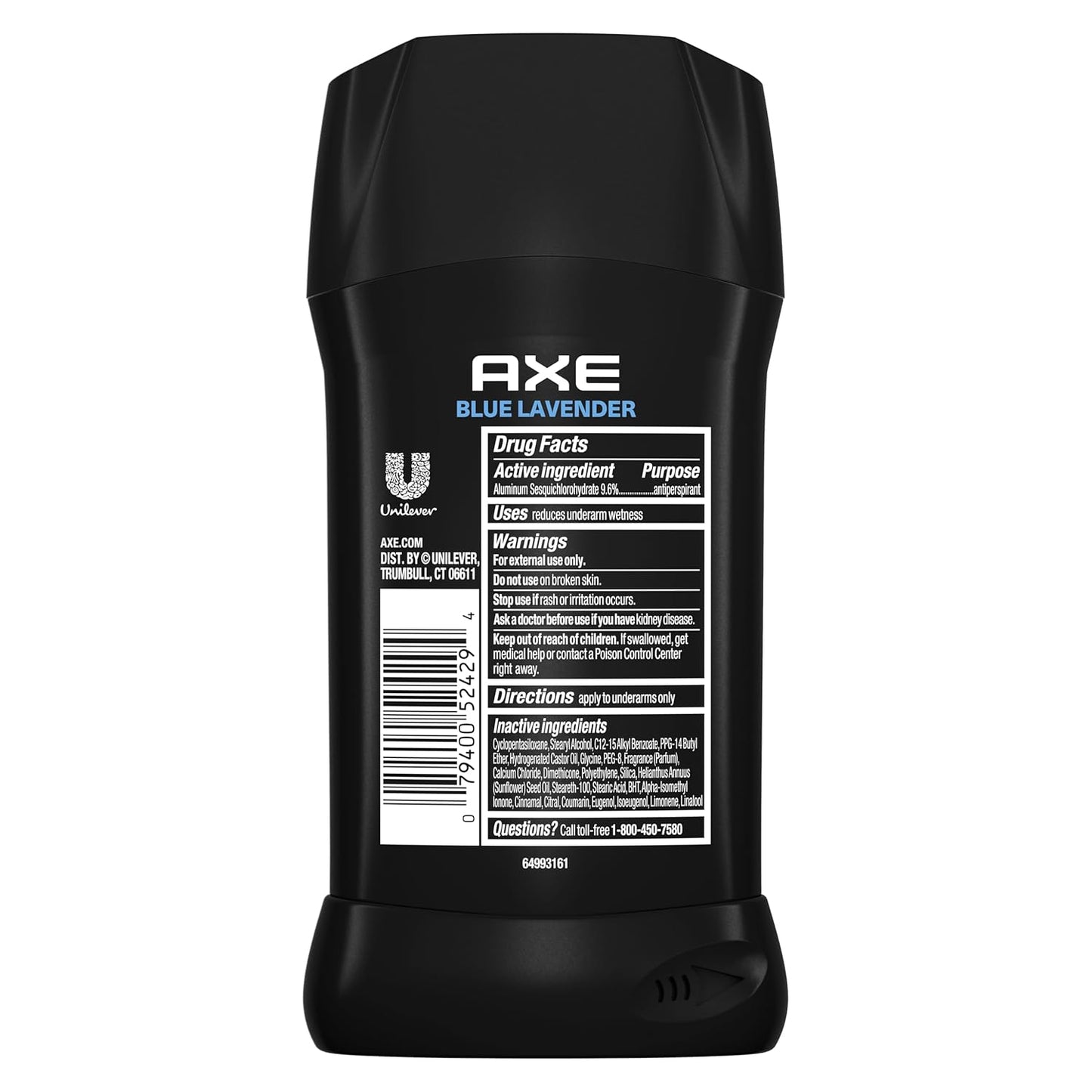 AXE Fine Fragrance Collection Antiperspirant Deodorant for Men Blue Lavender 72 Hour Sweat & Odor Protection - 2.6 oz (Pack of )